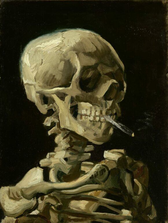 Teschio scheletro che fuma una sigaretta , 1886. Van Gogh Museum, Amsterdam - Ph. Credits Horror Moth